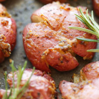 Crispy Dijon Smashed Potatoes