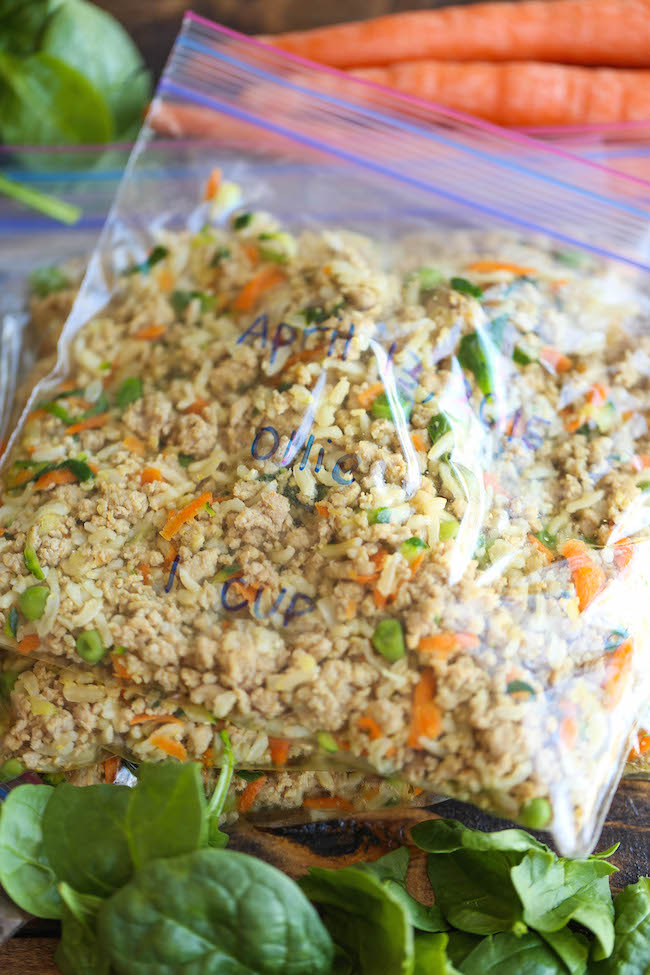 DIY homemade dog food with turkey, spinach, carrots, zucchini, and peas cooling in pot