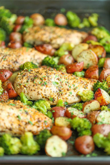 One Pan Honey Garlic Chicken and Veggies