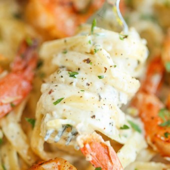 Cajun Shrimp with Garlic Parmesan Cream Sauce