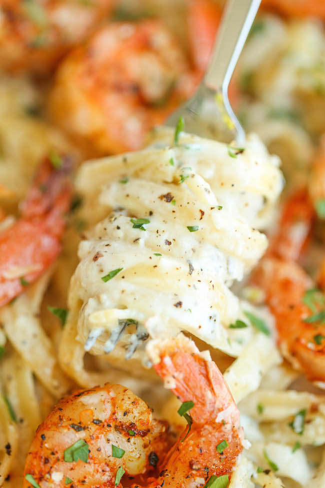 Cajun Shrimp with Garlic Parmesan Cream Sauce - The easiest weeknight meal with a homemade cream sauce that tastes a million times better than store-bought!