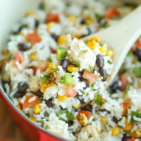 One Pot Beans, Chicken and Rice