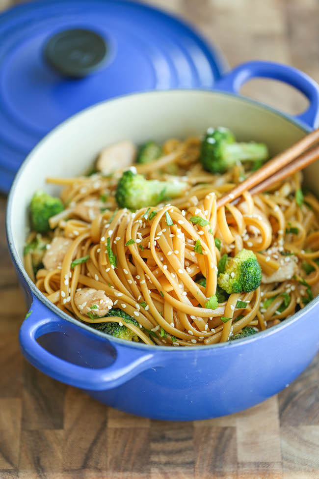 Quick Chicken and Broccoli Stir Fry - A lightning fast noodle stir fry made in just 20 min with simple pantry ingredients. It doesn't get easier or quicker!