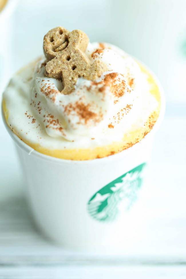 Healthy Pumpkin Puppuccinos - These pup-friendly drinks can be made in just 5 min with 5 ingredients that you already have on hand. So easy AND nutritious!