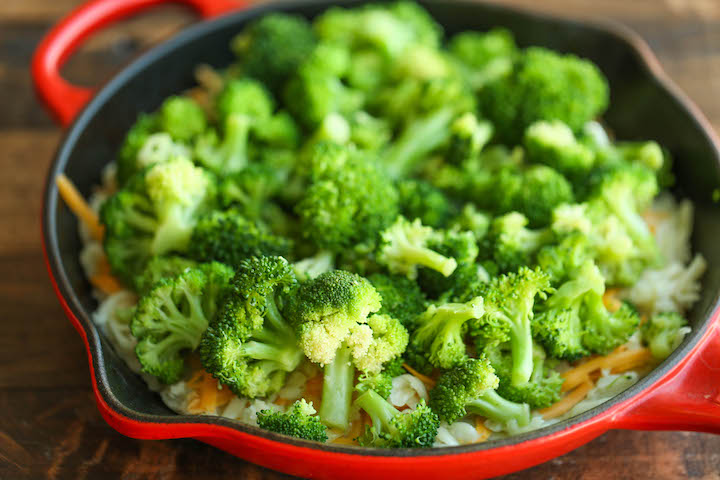 Broccoli and Potato Casserole - So hearty, comforting and cheesy! Makes for a perfect easy side dish or even a quick weeknight entree with added chicken!