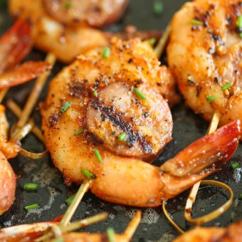 Cajun Shrimp and Sausage Skewers