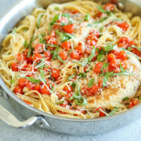 Tomato Basil Chicken Fettuccine