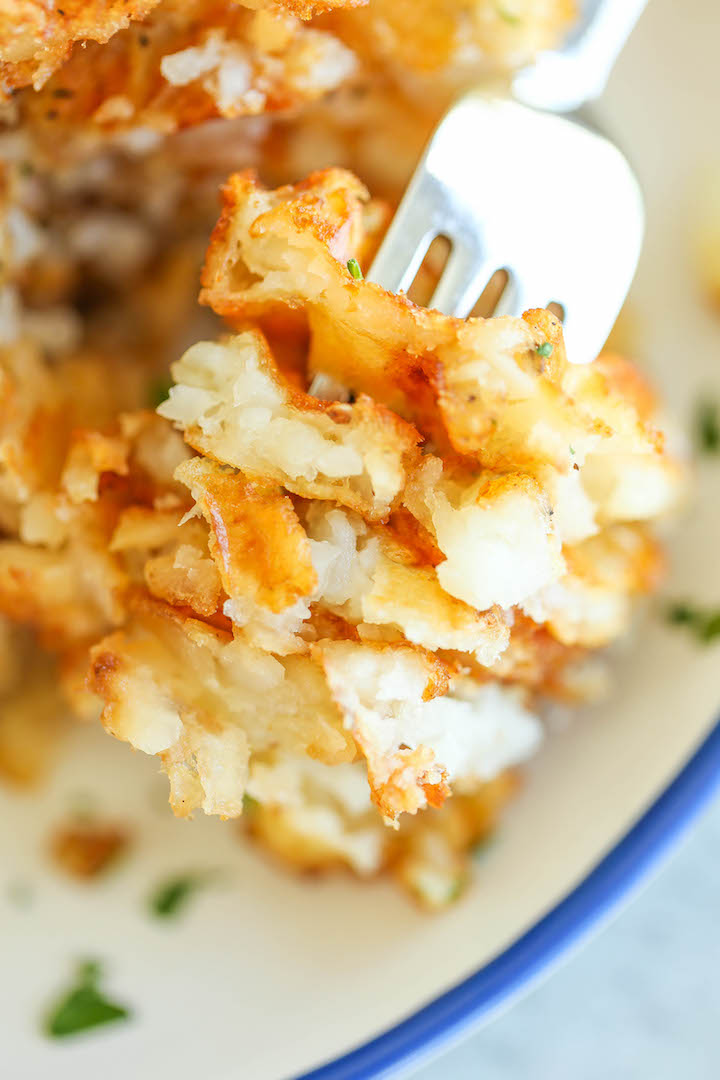 Tater Tot Waffles - Yes, you can turn tater tots into the BEST WAFFLES ever using a waffle iron! Seriously. Breakfast doesn't get any easier, or tastier!!