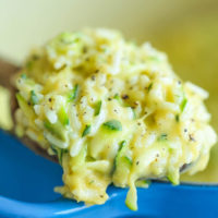 Cheesy Garlic Zucchini Rice