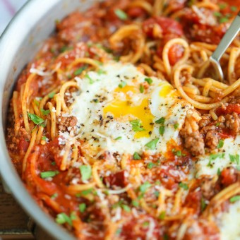 One Pot Spaghetti and Eggs