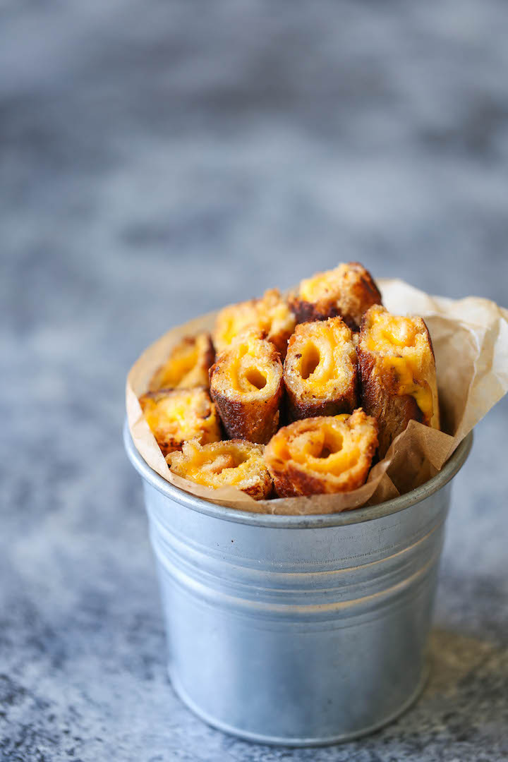 Grilled Cheese Roll Ups - So much easier/tastier than traditional grilled cheese! 3 ingredients is all you need for this epic cheesiness!