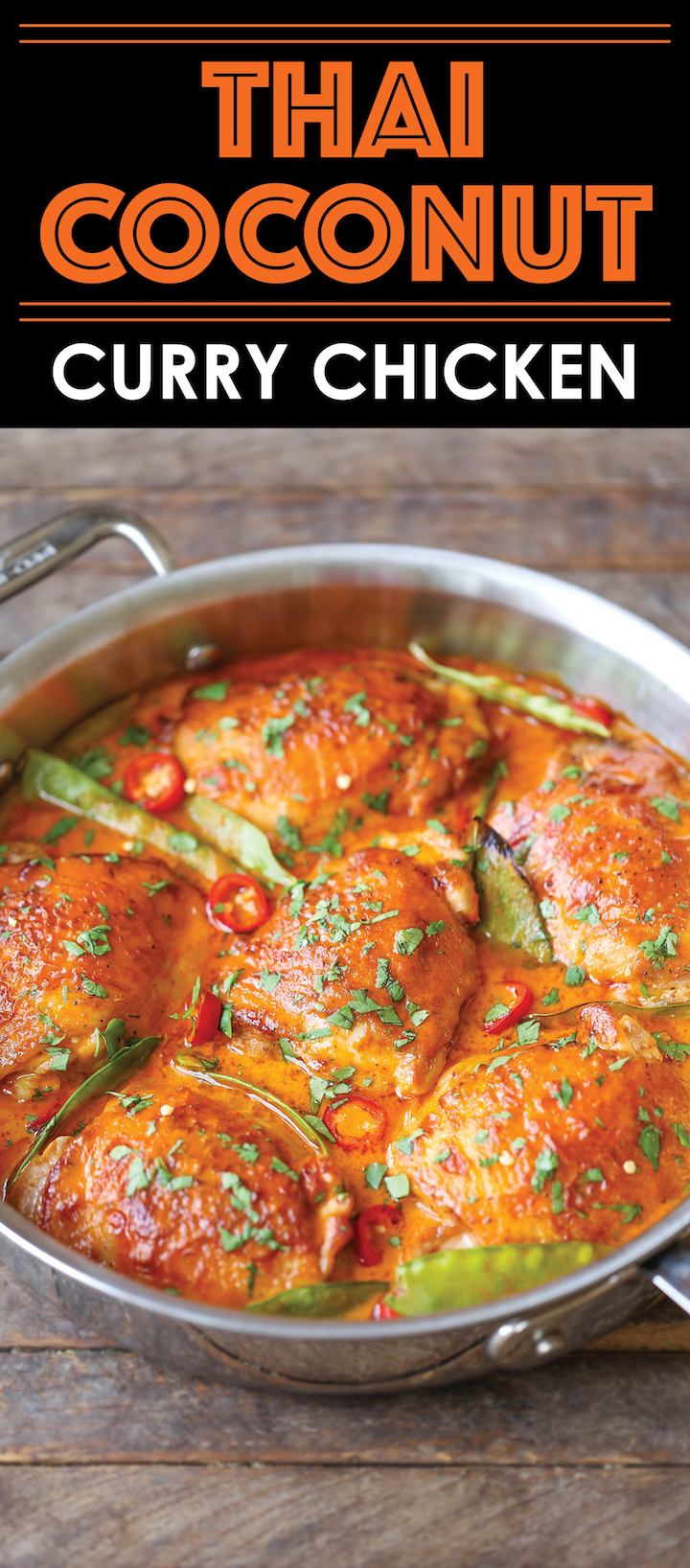 Thai Coconut Curry Chicken - Make your favorite Thai take-out dish right at home! The leftover sauce is also perfect to spoon over rice for another meal!