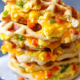 Breakfast Stuffed Waffles