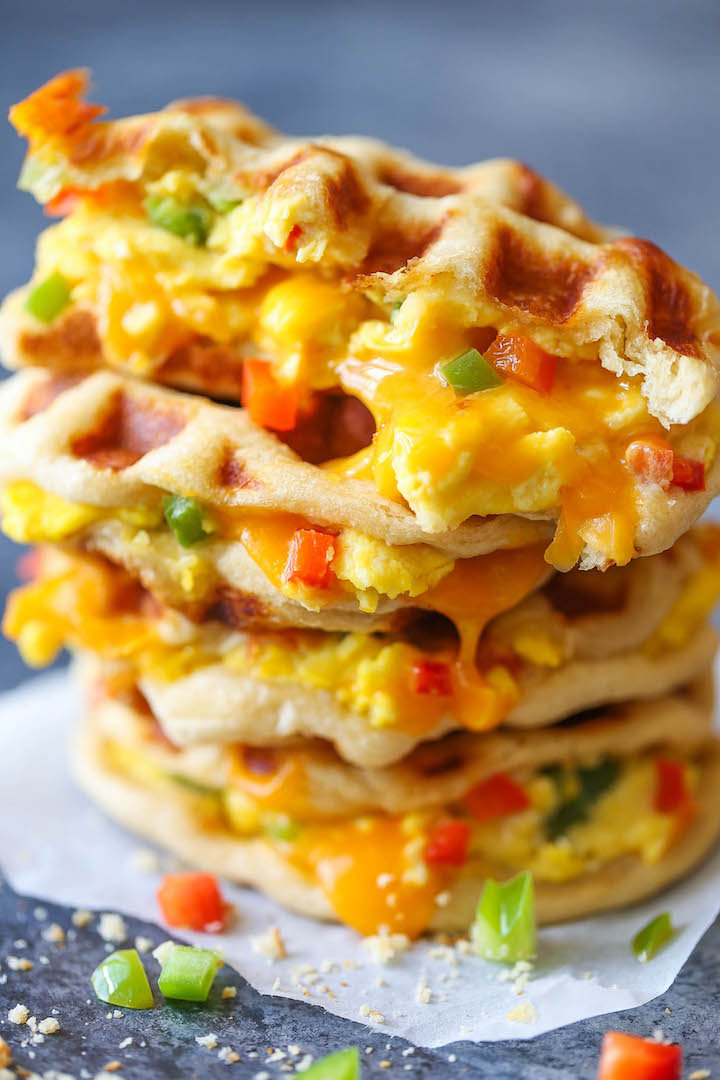 Breakfast Stuffed Waffles