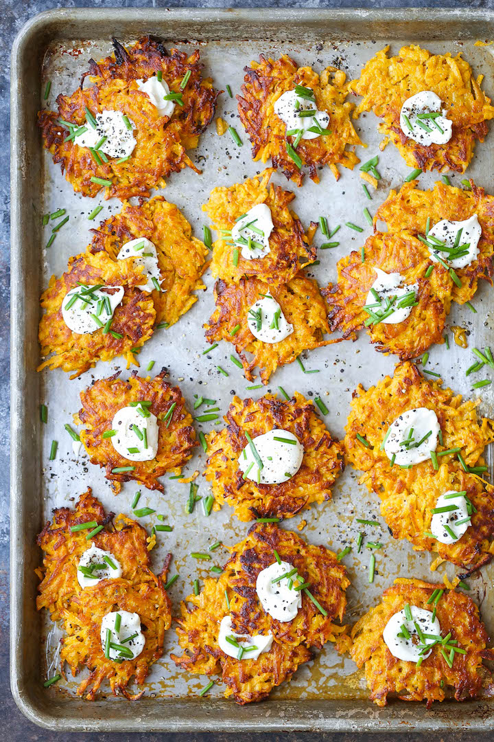 Butternut Squash Fritters - These are easier to make than you think, low calorie, addictive and amazingly crisp-tender! A must-have appetizer for everyone!