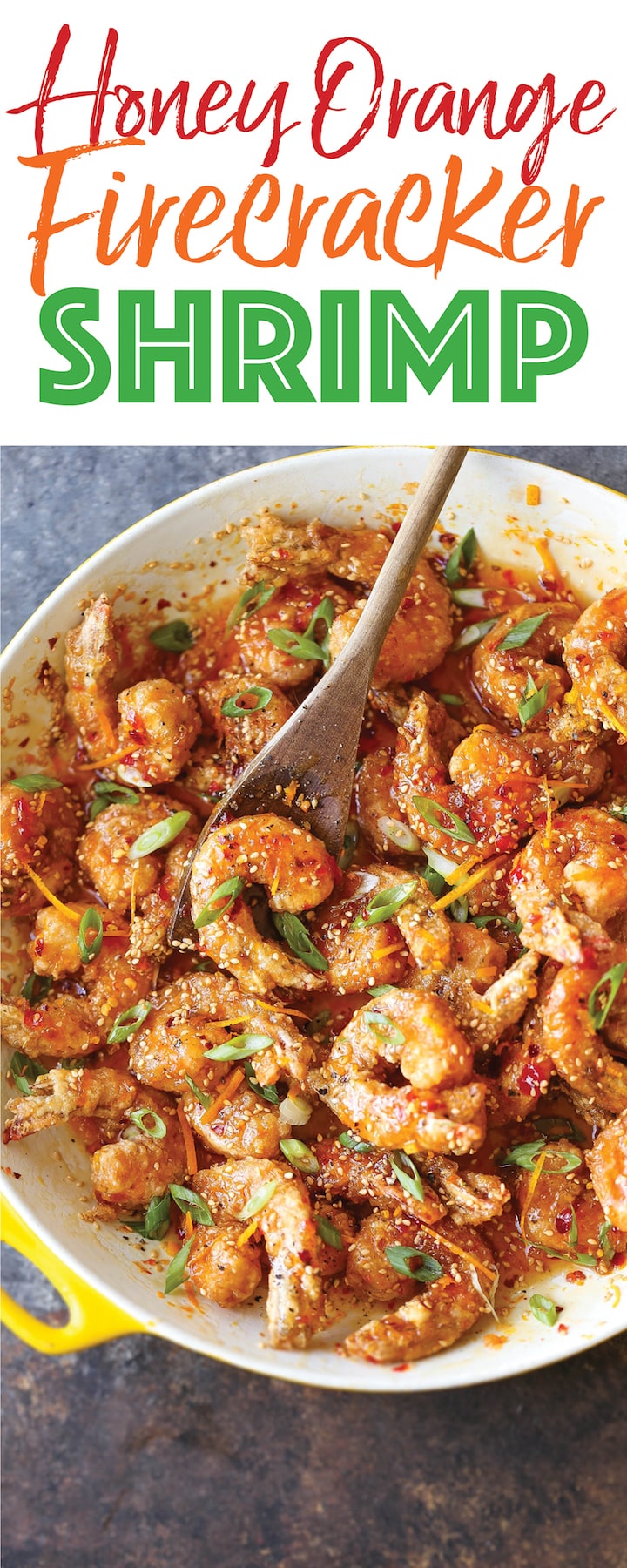 Honey Orange Firecracker Shrimp - Sweet and spicy crispy shrimp for all occasions (appetizer or main) with the most heavenly and amazing honey orange sauce!