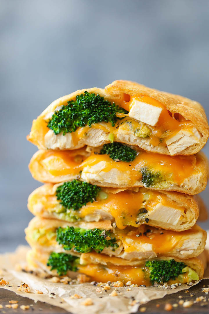 Cheesy Chicken and Broccoli Pockets