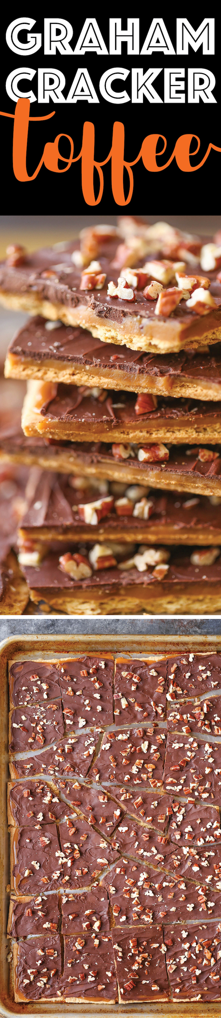 Graham Cracker Toffee - So crisp, so buttery and just so darn addictive! A must for the holidays. And it's SO MUCH EASIER to make than you think. Promise!