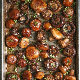 Sheet Pan Garlic Butter Mushrooms