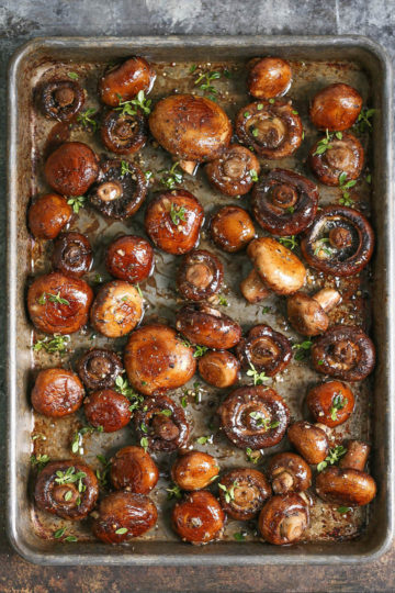 Sheet Pan Garlic Butter Mushrooms