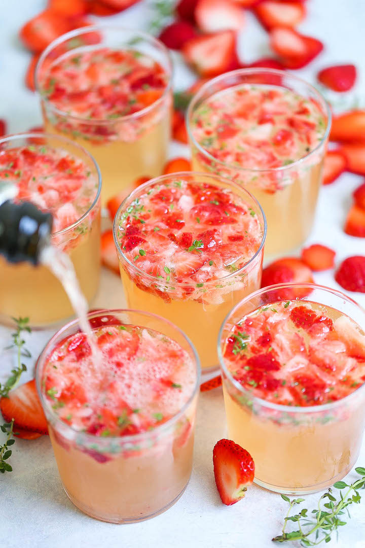 Strawberry Thyme Prosecco