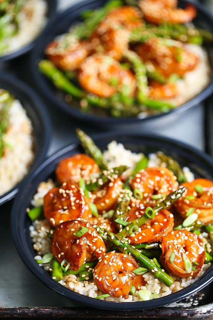 Shrimp and Asparagus Stir Fry Meal Prep