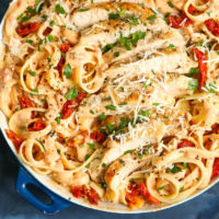 Sun-Dried Tomato Fettuccine Alfredo