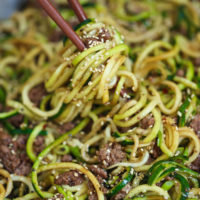 Korean Beef Zucchini Noodles