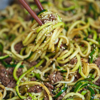 Korean Beef Zucchini Noodles