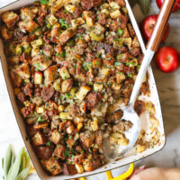 Apple Walnut Sausage Stuffing
