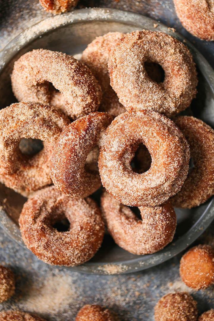 Apple Cider Donuts - There's nothing truly better than biting into a warm, fresh donut coated in cinnamon sugar. It melts in your mouth with every bite!