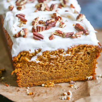 Pumpkin Spice Bread with Cream Cheese Frosting