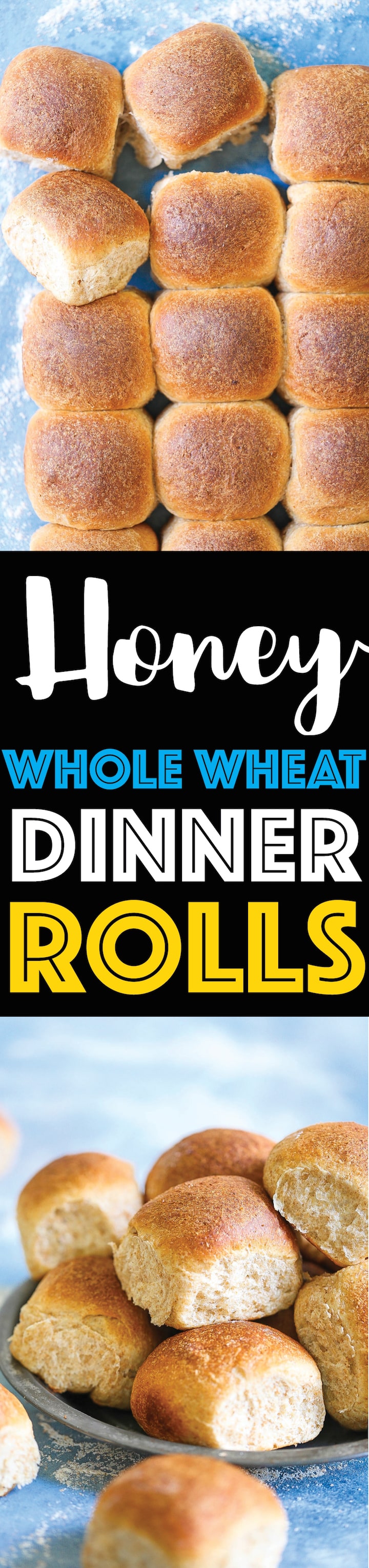 Honey Whole Wheat Dinner Rolls - So soft, fluffy and perfectly golden brown! These may just be the BEST dinner rolls you will ever have! And these are so much healthier than the traditional dinner rolls. Win-win situation here!