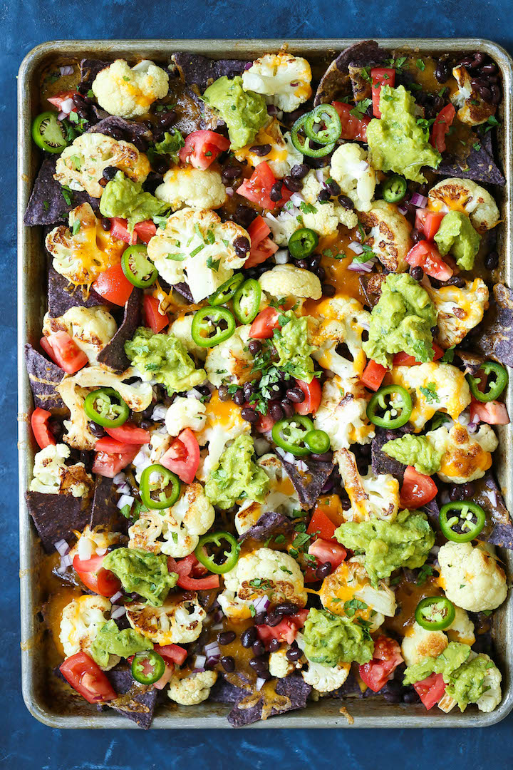Sheet Pan Cauliflower Nachos