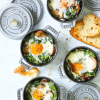 Baked Eggs with Mushrooms and Spinach
