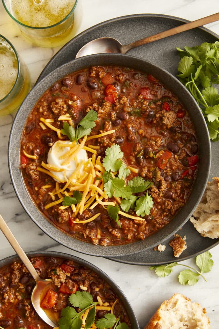 The Best Instant Pot Chili - Hands down THE BEST chili ever. Done in less than 1 hour with no babysitting, no fuss! So easy and so flavorful!
