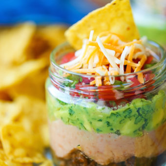 5-Layer Mason Jar Taco Dip