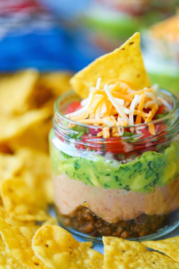 5-Layer Mason Jar Taco Dip
