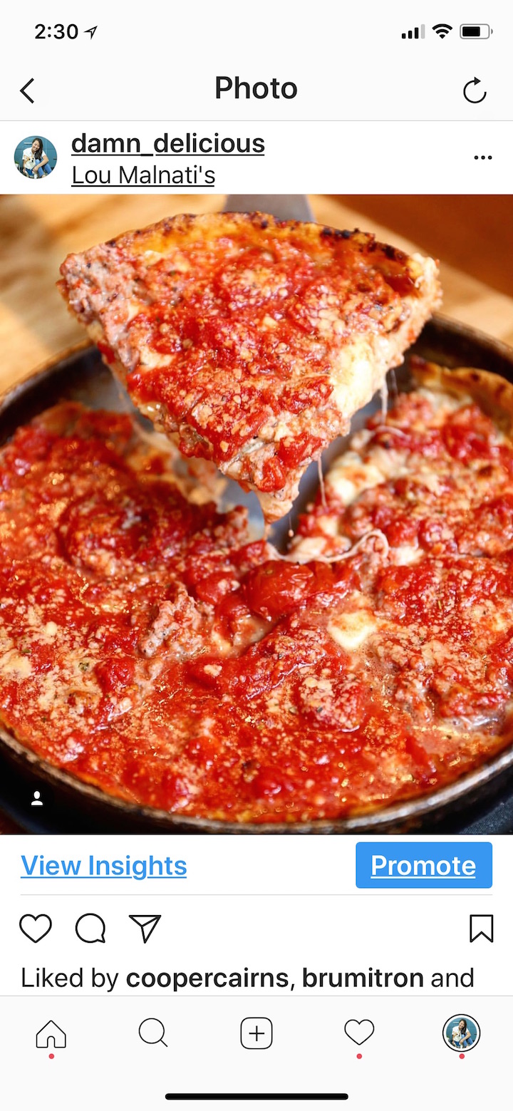 Deep Dish Chicago Style Pizza - Now you don't have to go all the way to Chicago for a deep dish pizza! The crust is perfectly golden brown, the chunky tomato sauce is completely homemade, and a fresh layer of ooey gooey mozzarella cheese is simply the best combination ever!