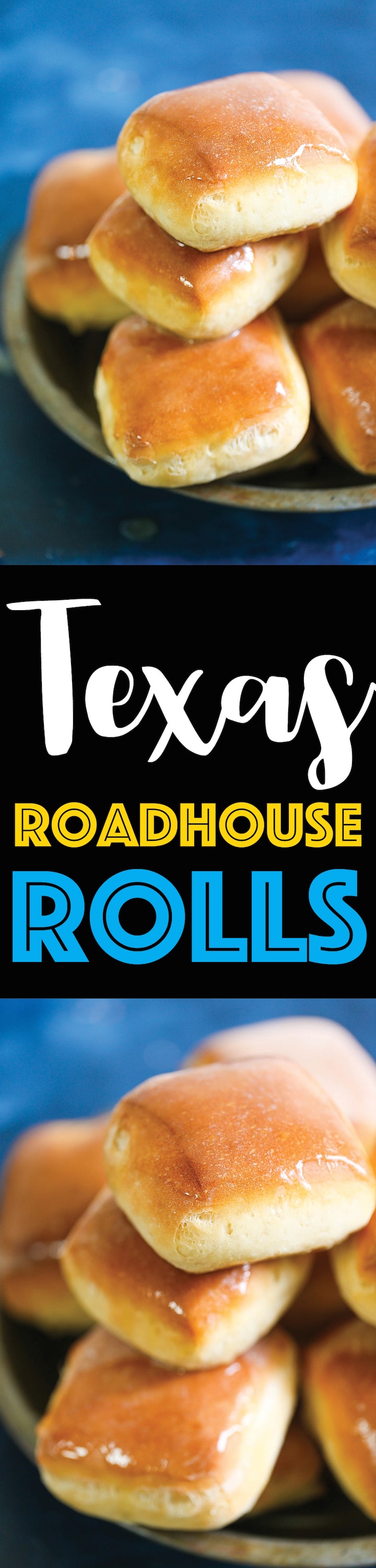 Texas Roadhouse Rolls - Everyone's FAVORITE copycat Texas roadhouse rolls! Yes, you can make them right at home completely from scratch and it is SO MUCH BETTER! It's so amazingly buttery and fluffy! You will only want the homemade version after this!