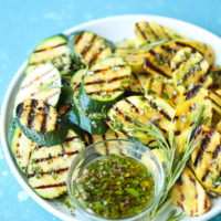 Grilled Garlic Herb Zucchini