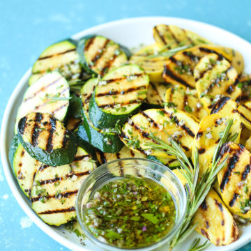 Grilled Garlic Herb Zucchini