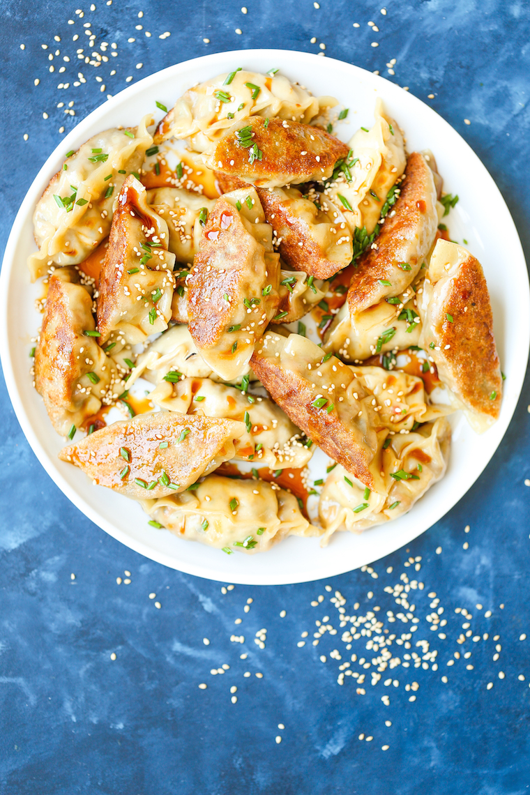 Pork Potstickers - Better-than-takeout potstickers you can make right at home! With a tender, flavorful pork filling with garlic, ginger and green onions!