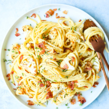 Roasted Cauliflower Carbonara