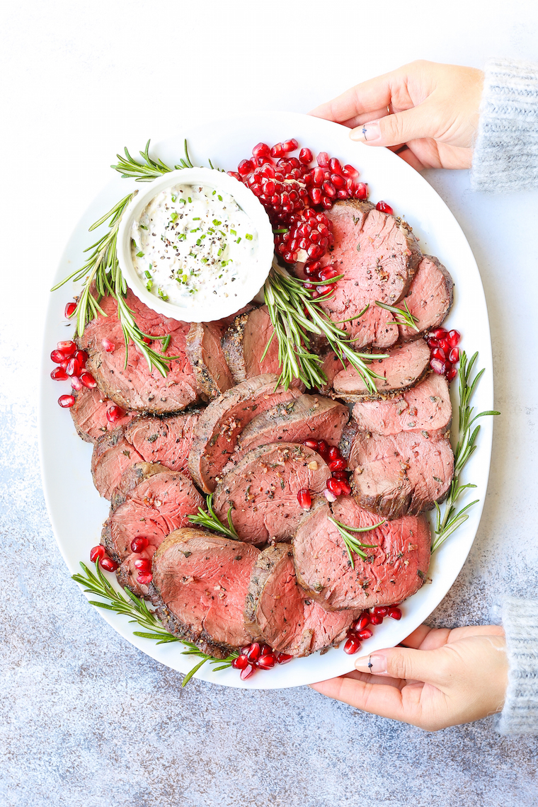 Best Beef Tenderloin with Creamy Mustard Sauce - The most amazing (and easiest!) melt-in-your-mouth beef tenderloin using the simplest ingredients!