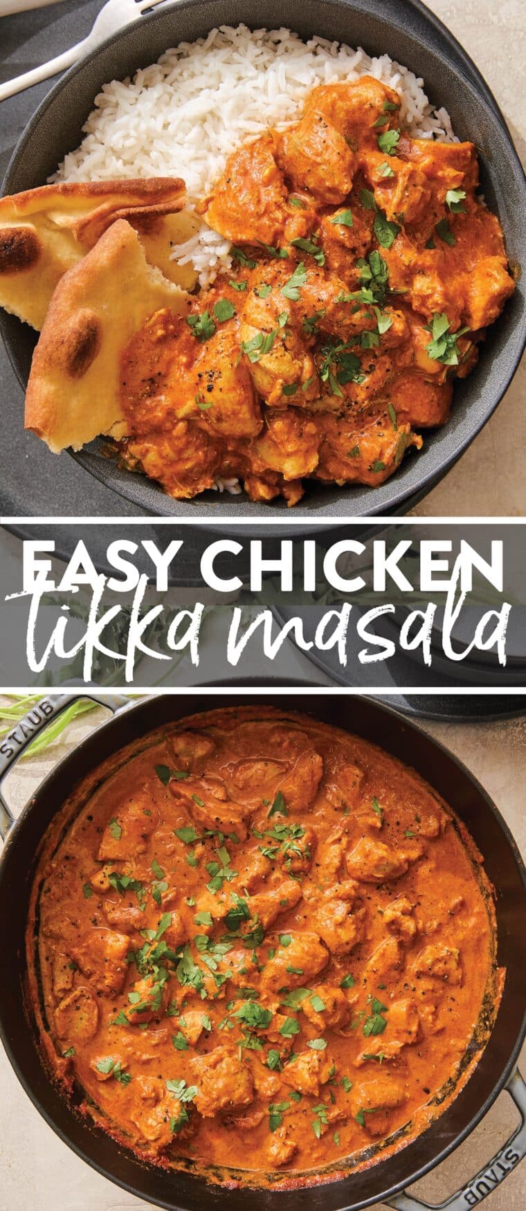 Easy Chicken Tikka Masala - 100x better (and faster) than take-out! And the chicken is perfectly juicy and tender with the dreamiest, creamiest, most flavor-packed sauce!