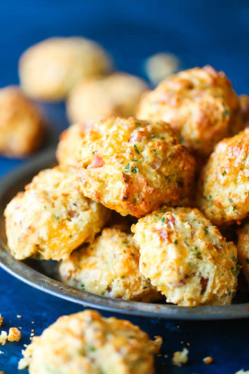 Ham and Cheese Drop Biscuits