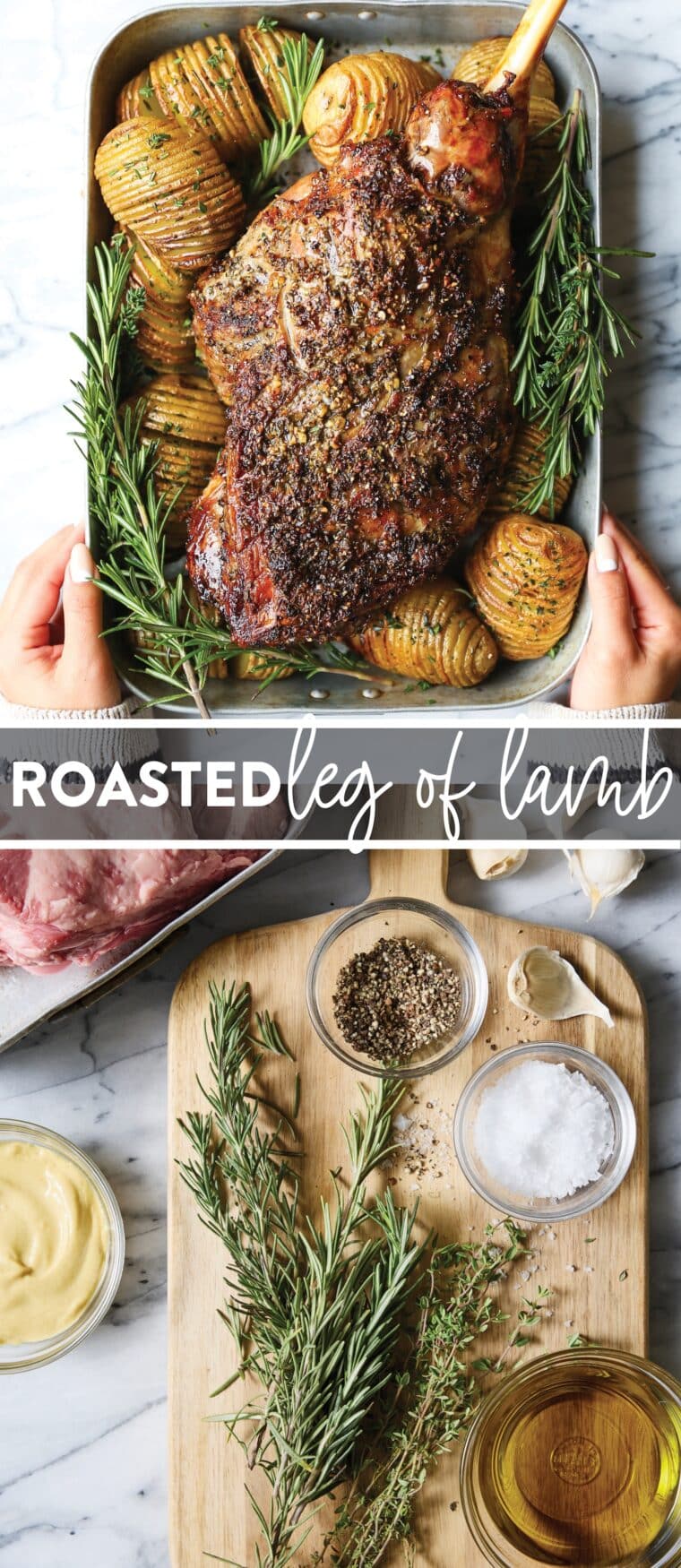 Roasted Leg of Lamb - An easy, fool-proof recipe, even for first-timers! So so tender and juicy, perfect for Easter, Christmas, and holidays!