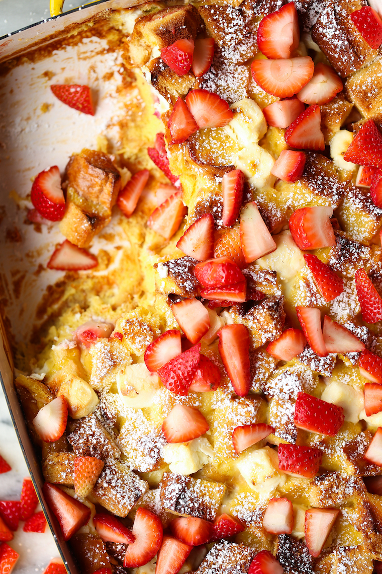 Baked Strawberries and Cream French Toast