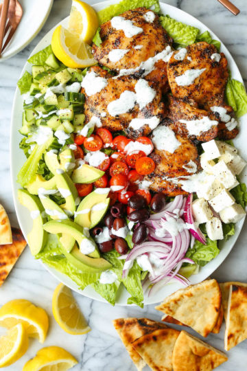 Grilled Greek Chicken Salad